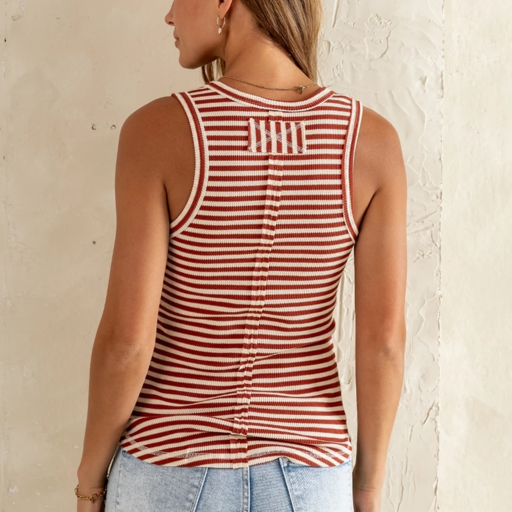 Bohme Sailor Striped Tank Brick NWT L Sold Out